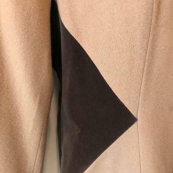 VTG 90’s Urban Wool Lined Pea Coat 10 Velvet Detail Padded Shoulder Button Up - Picture 4 of 9